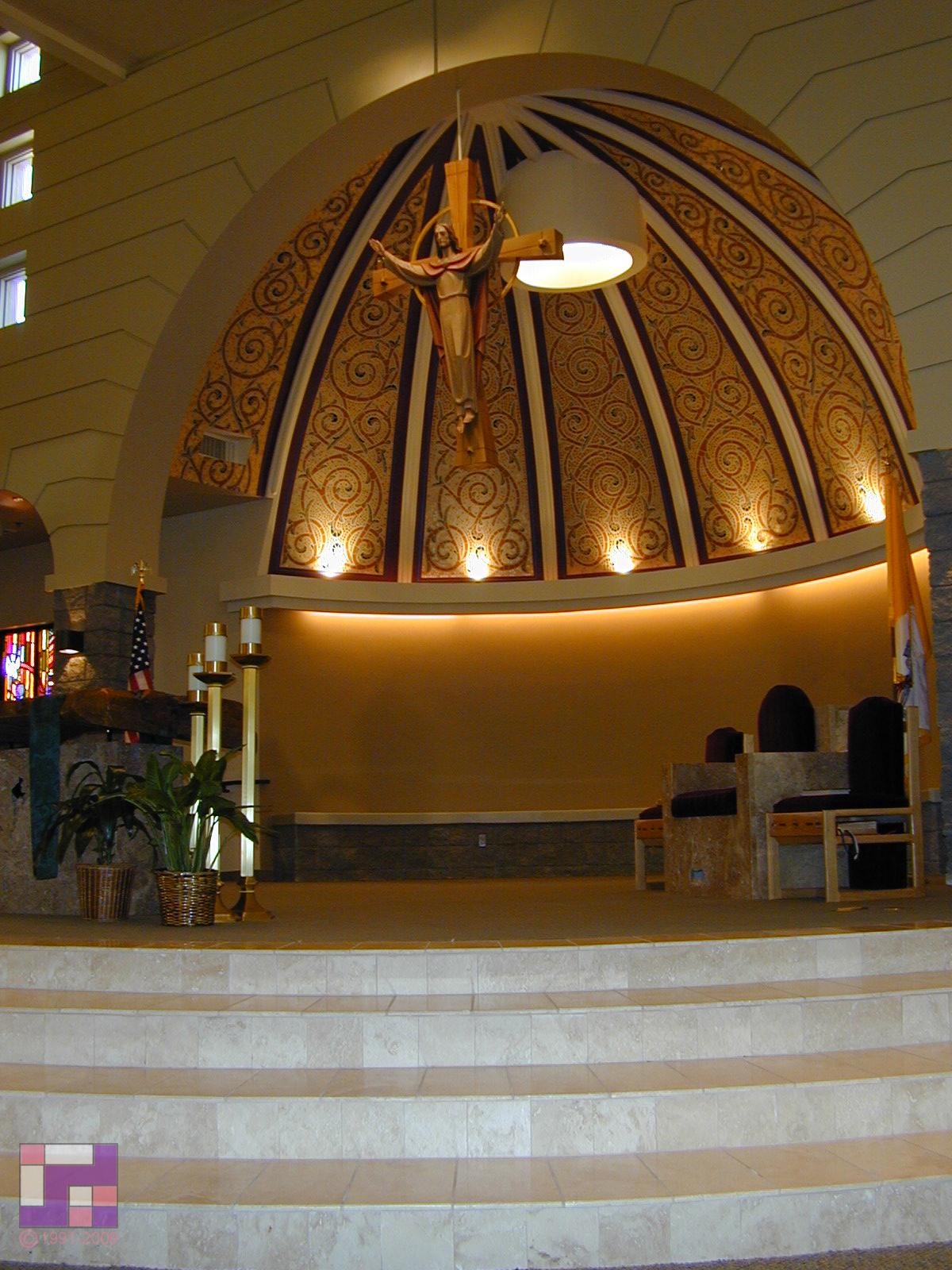Painted dome above the sanctuary